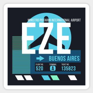 Buenos Aires (EZE) Airport Code Baggage Tag Sticker